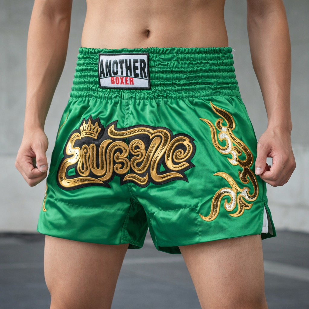Muay Thai Shorts | Men's, Satin, Embroidered | Training Fightwear
