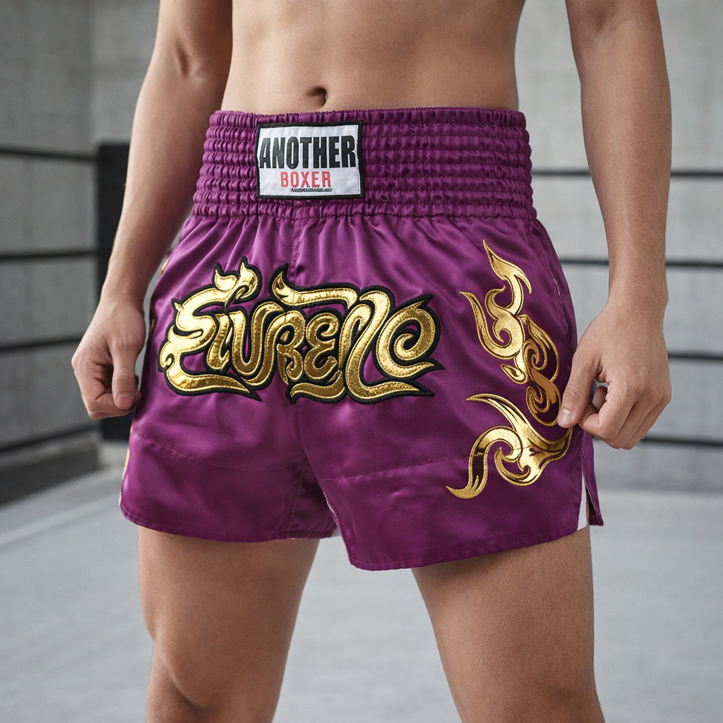 Muay Thai Shorts | Men's, Satin, Embroidered | Training Fightwear