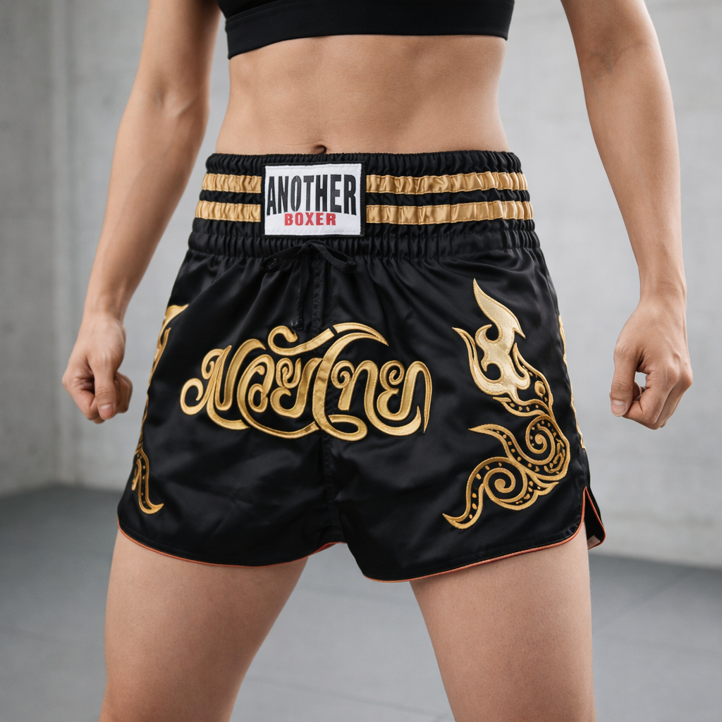 Muay Thai Shorts | Men's, Satin, Embroidered | Training Fightwear
