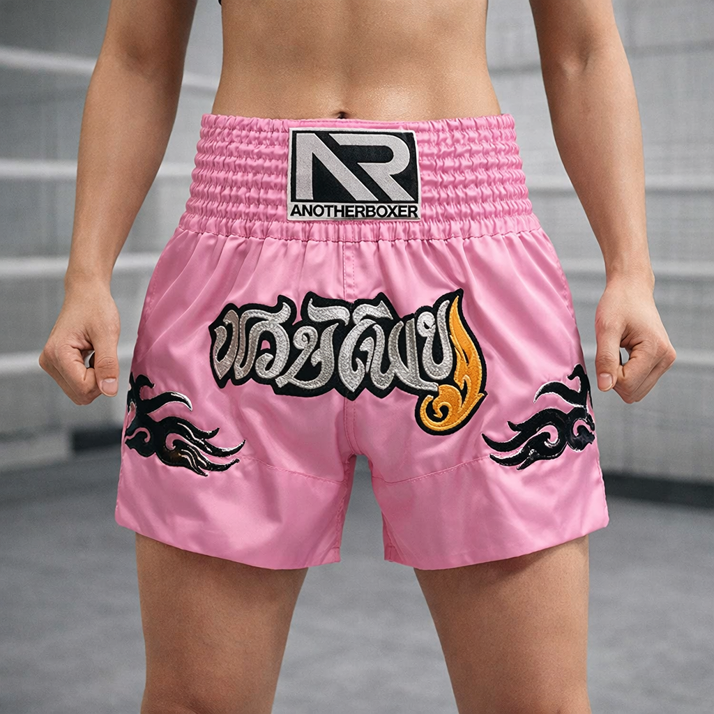 Muay Thai Shorts | Men's, Satin, Embroidered | Training Fightwear