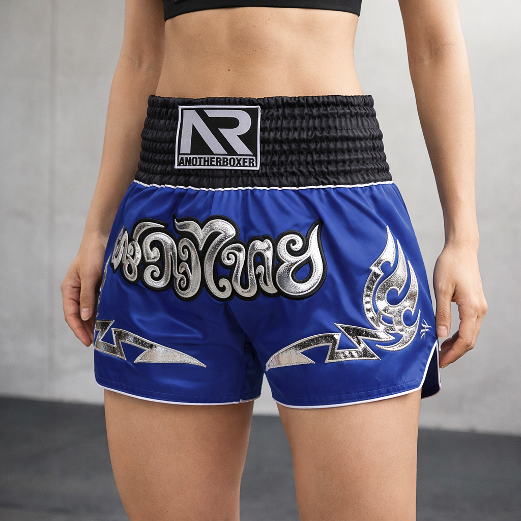 Muay Thai Shorts | Women's, Satin, Embroidered | Training Fightwear