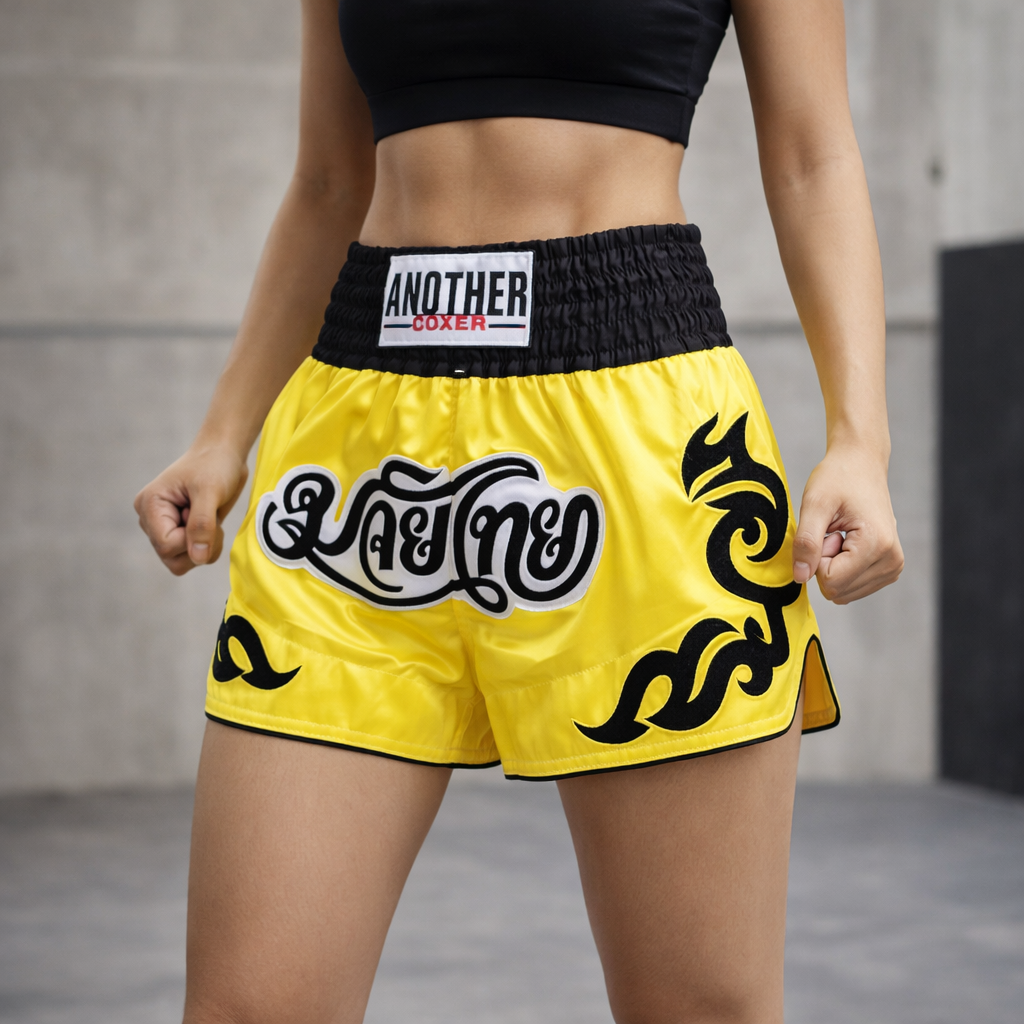 Muay Thai Shorts | Women's, Satin, Embroidered | Training Fightwear