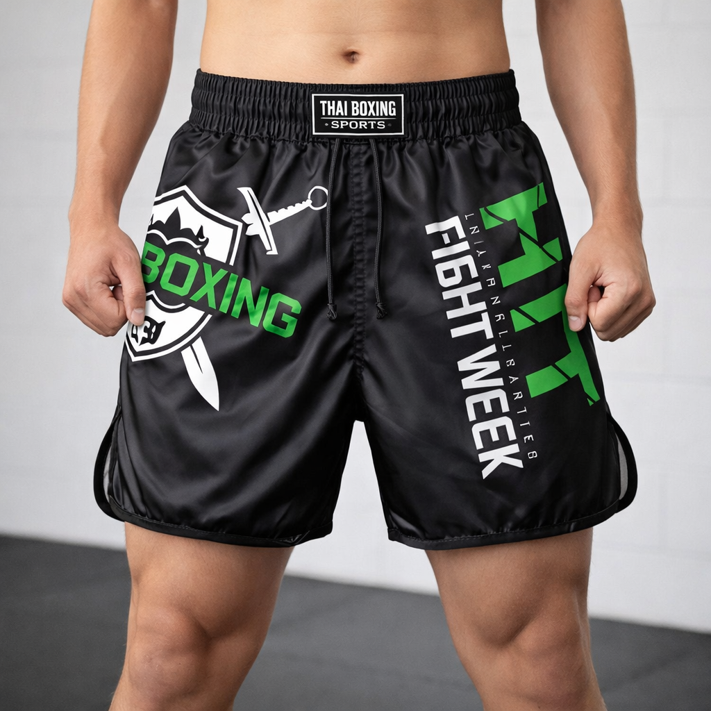 Muay Thai Shorts | Unisex, Embroidered, Durable | Kickboxing Training