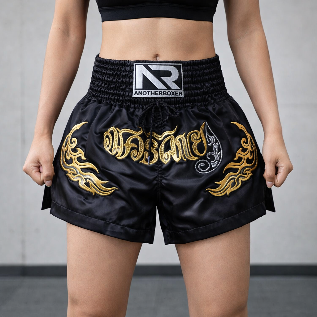 Muay Thai Shorts | Unisex, Embroidered, Durable | Kickboxing Training