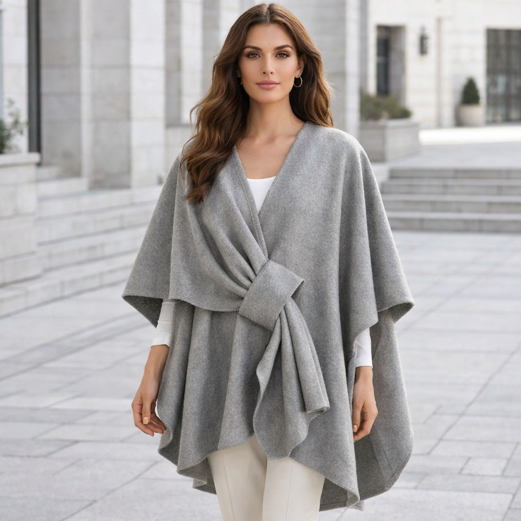 Oversized Poncho Sweater | Women's, Warm Knit | Wrap Style