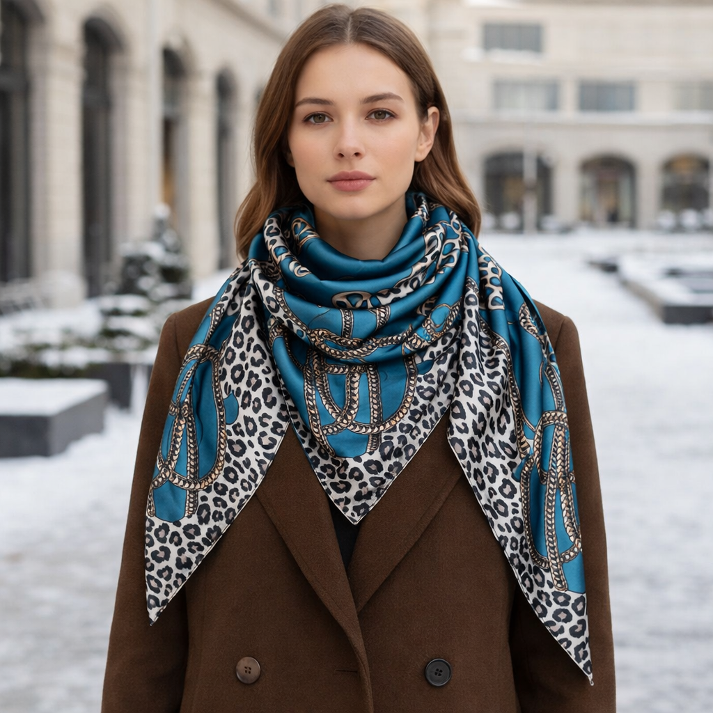 Animal Print Scarf | Women's, Cozy, Soft | Elegant Style
