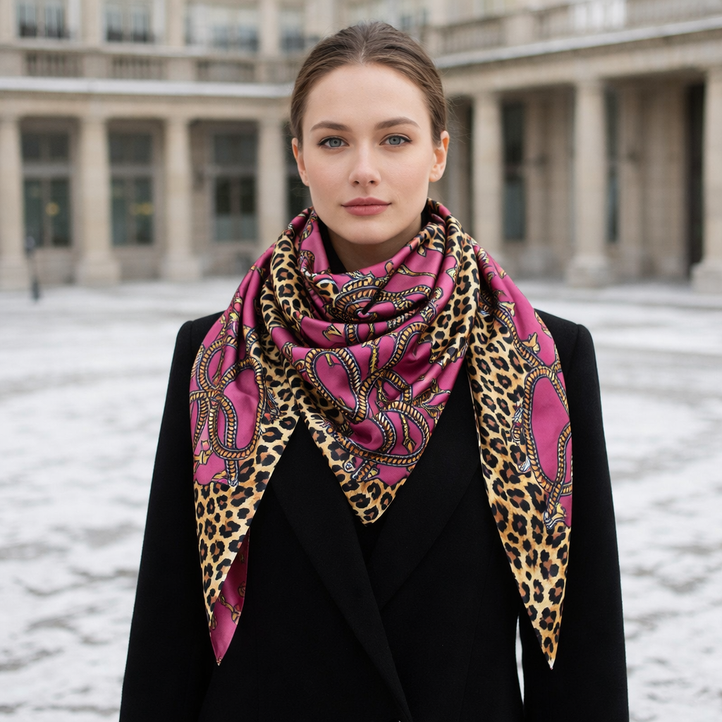Animal Print Scarf | Women's, Cozy, Soft | Elegant Style