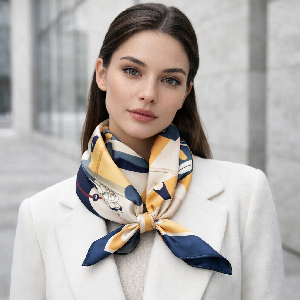 Silk Printed Scarf | Women's, Elegant, Lightweight | Soft Texture