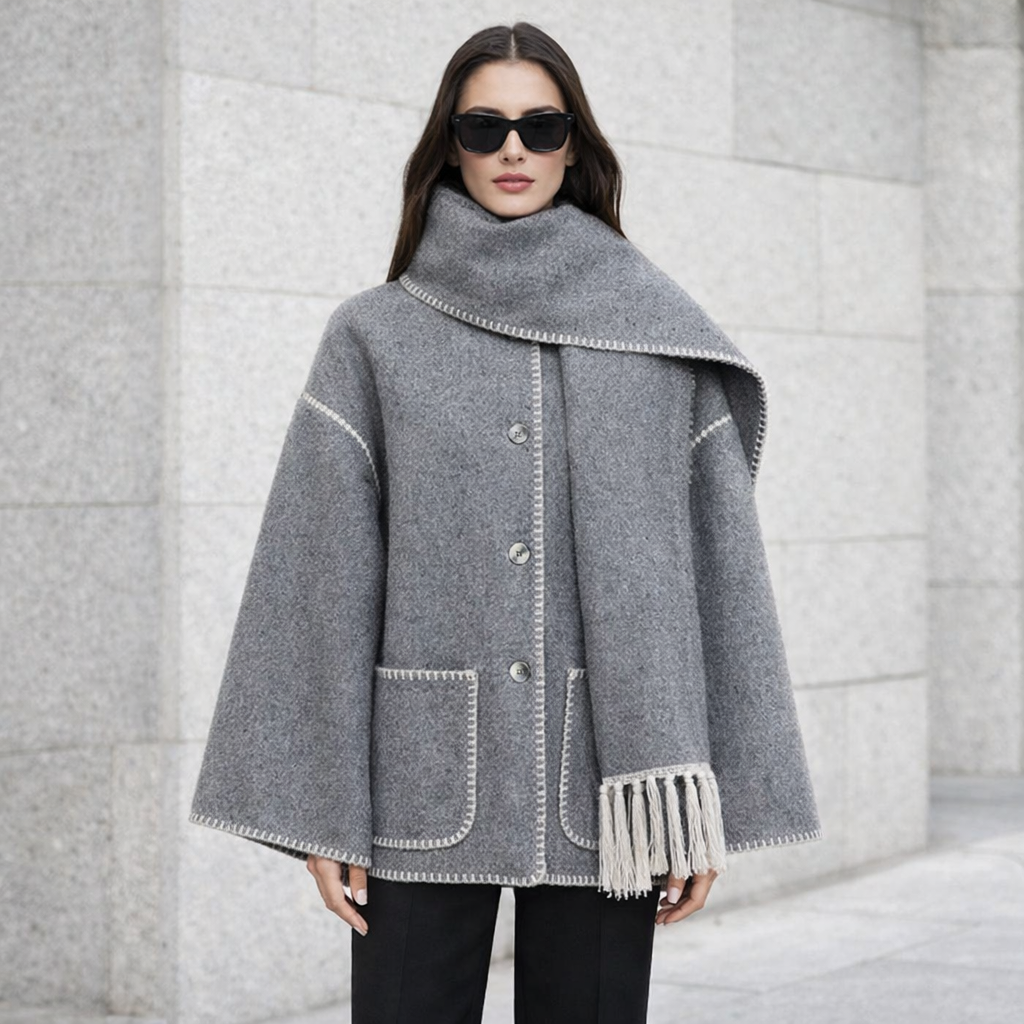 Women's Cape Jacket | Elegant, Warm | Scarf Style