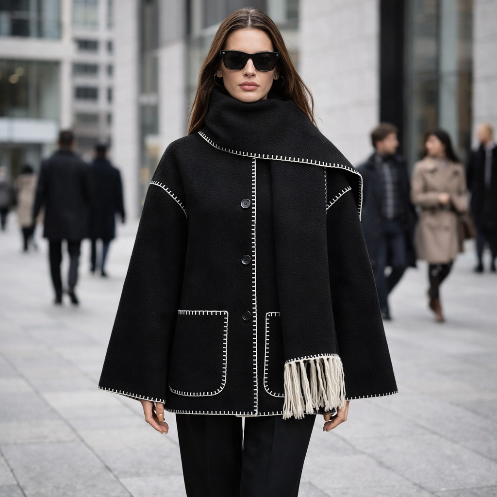 Women's Cape Jacket | Elegant, Warm | Scarf Style