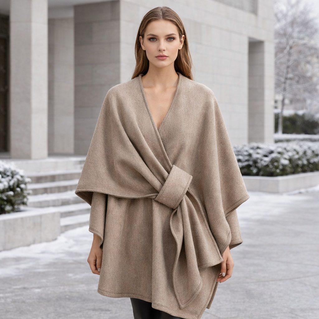 Women's Shawl Coat | Draped, Elegant Style | Warm Layer