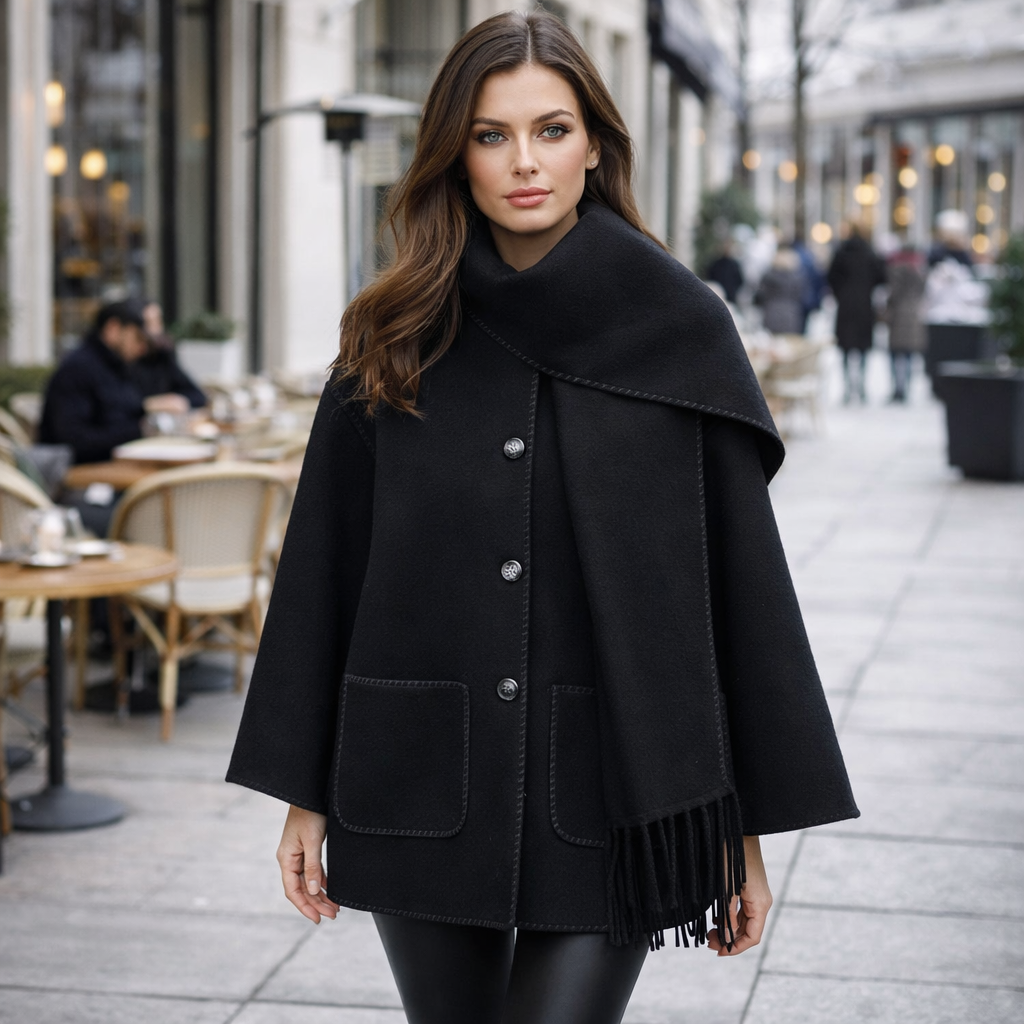 Women's Cape Jacket | Oversized, Warm | Elegant Style