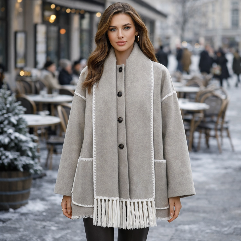 Women's Cape Jacket | Oversized, Warm | Elegant Style
