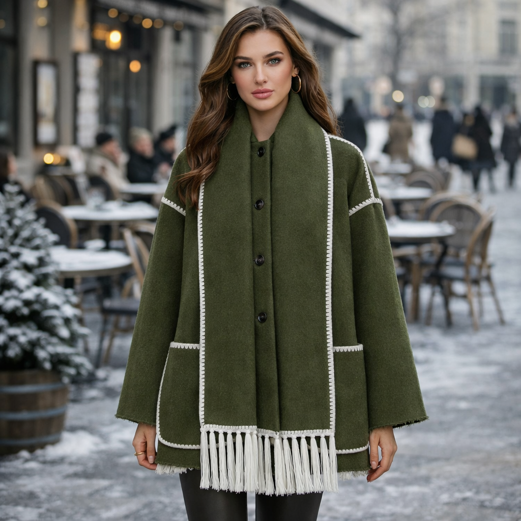 Women's Cape Jacket | Oversized, Warm | Elegant Style