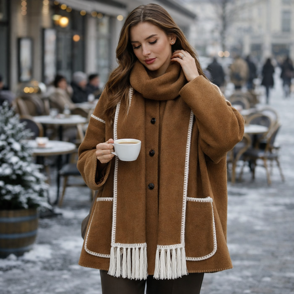 Women's Cape Jacket | Oversized, Warm | Elegant Style