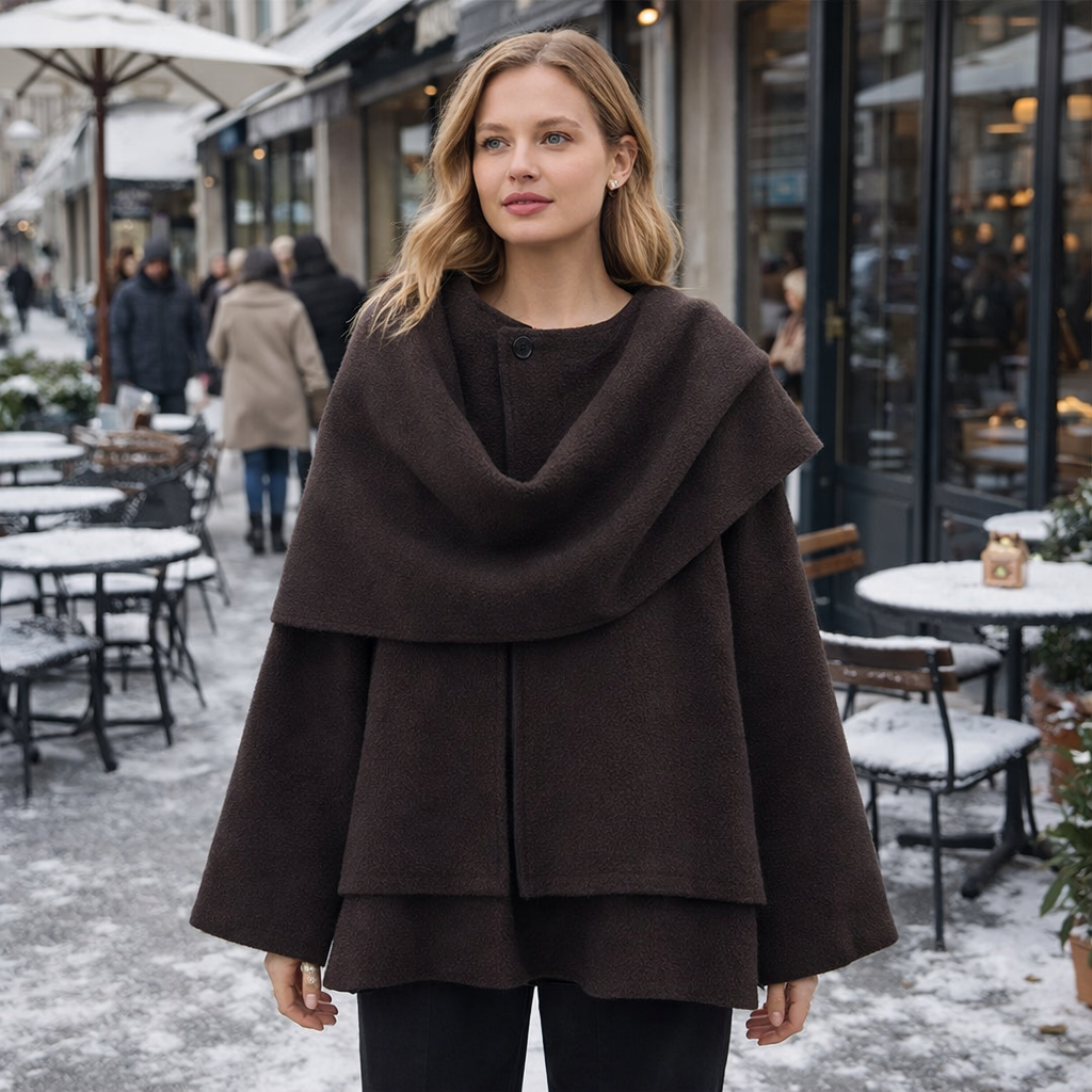Women's Oversized Coat | Warm, Chunky Knit | Cozy Winter