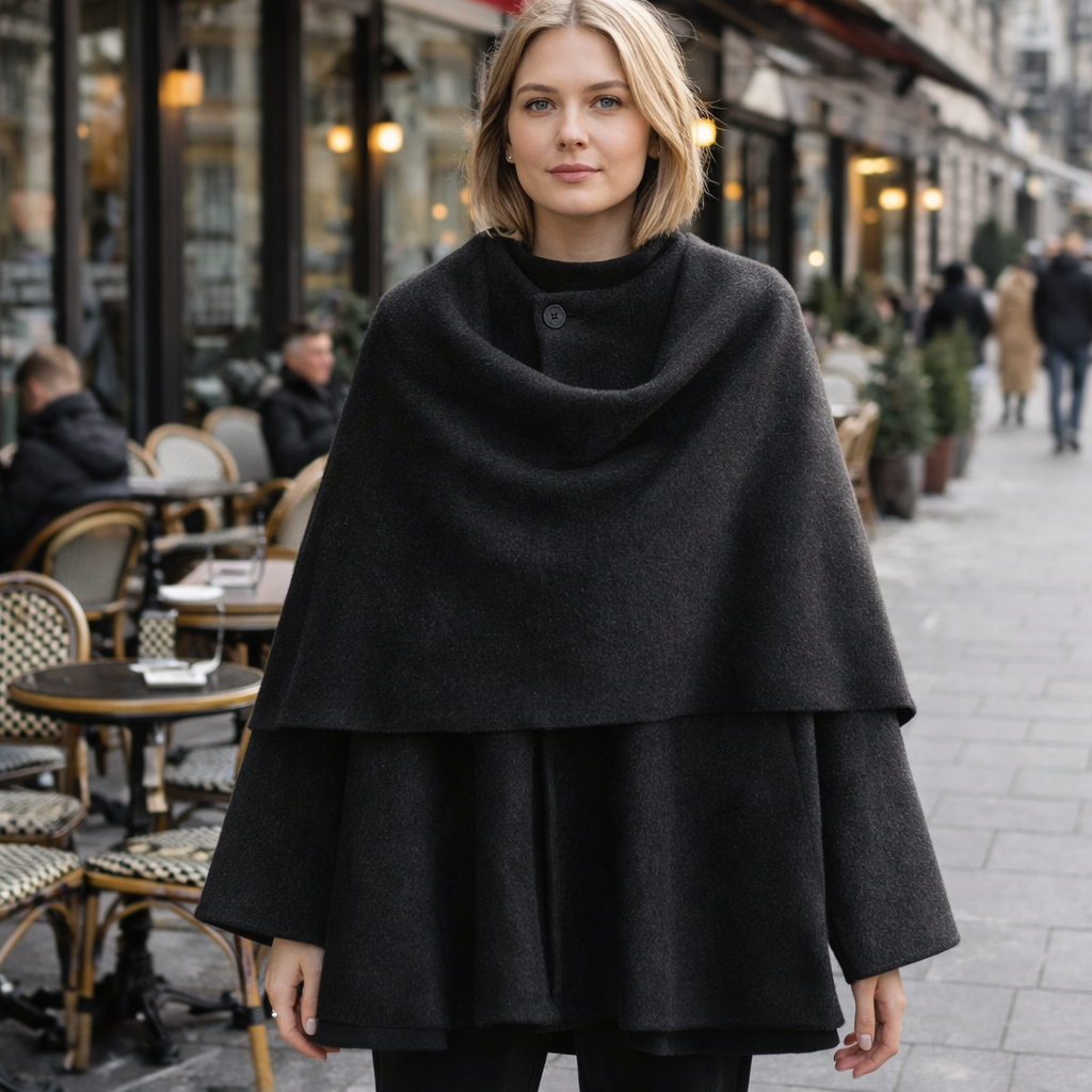 Women's Oversized Coat | Warm, Chunky Knit | Cozy Winter
