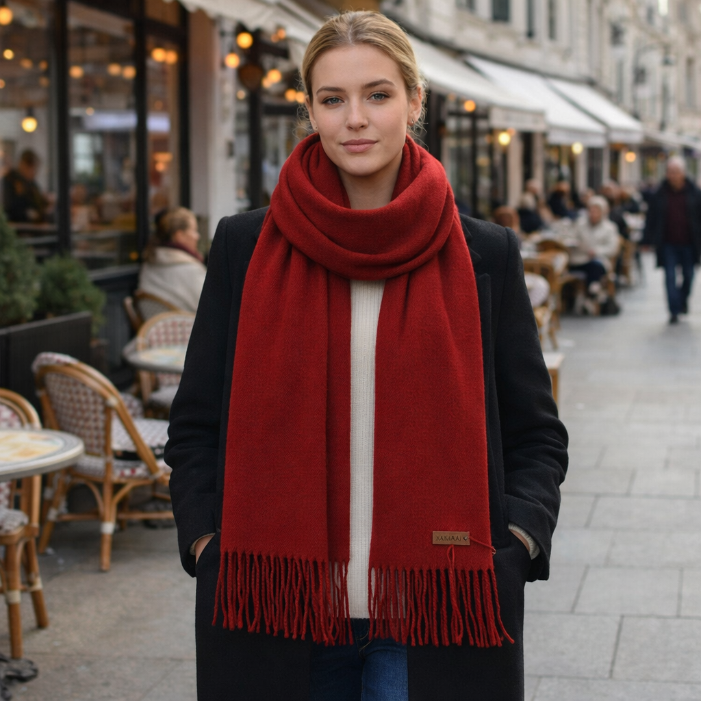 Women's Wool Scarf | Ultra Soft, Warm | Winter Essential