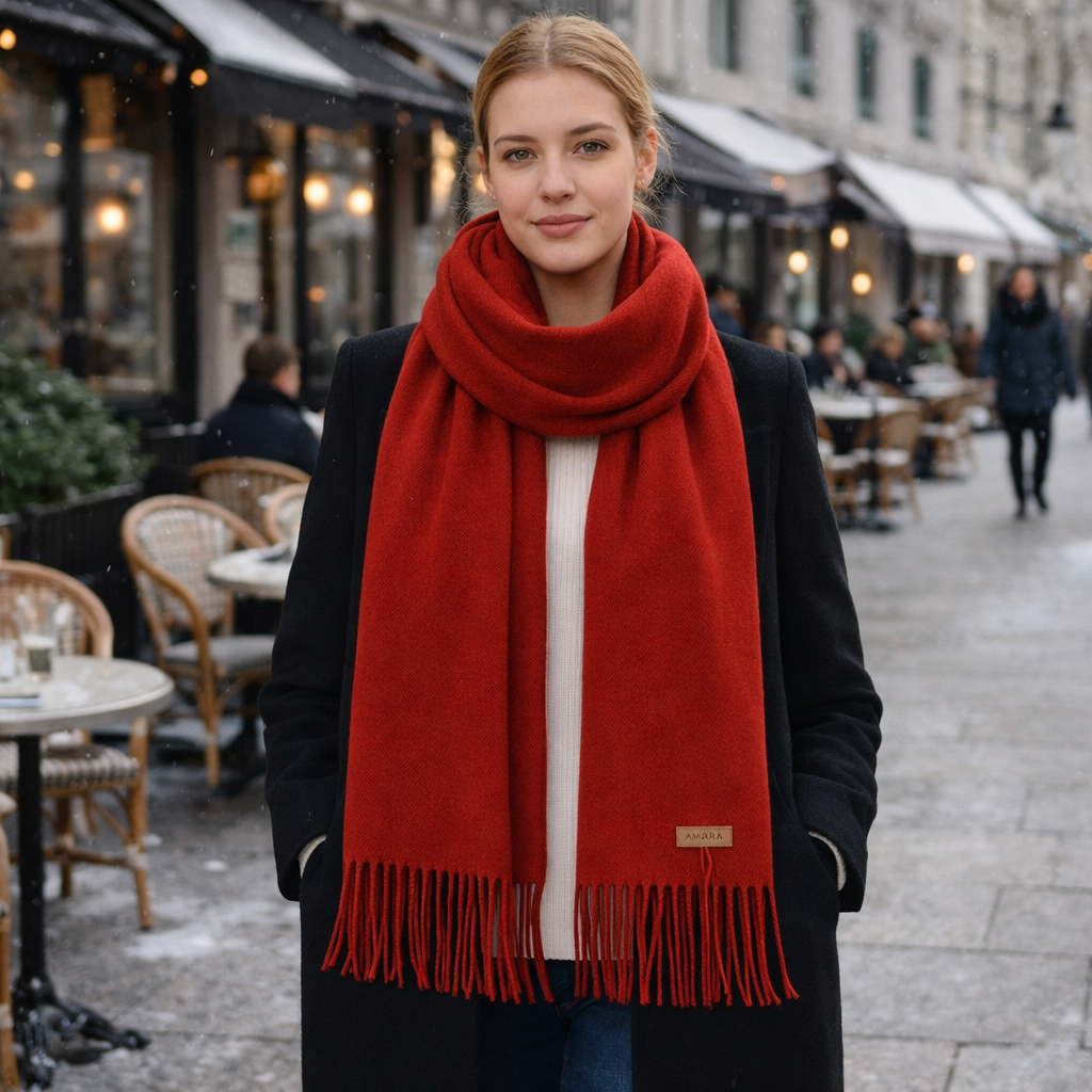 Women's Wool Scarf | Ultra Soft, Warm | Winter Essential