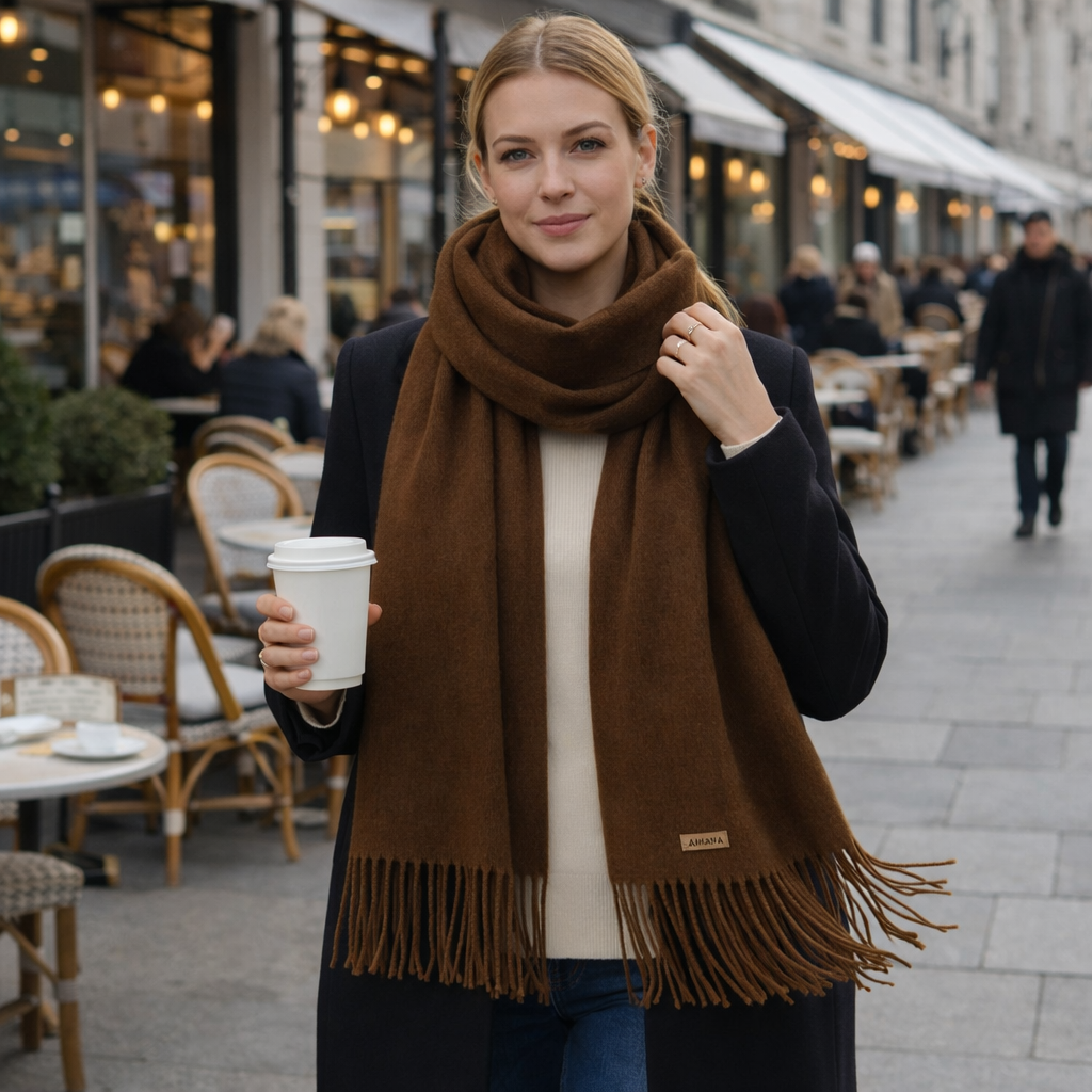Women's Wool Scarf | Ultra Soft, Warm | Winter Essential