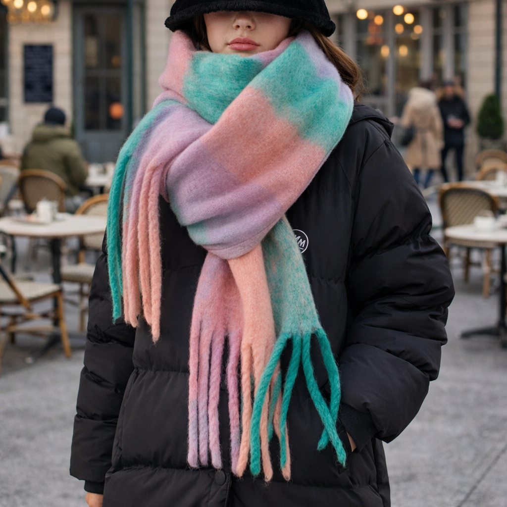Women's Winter Scarf | Thick, Cozy, Warm | Soft Color