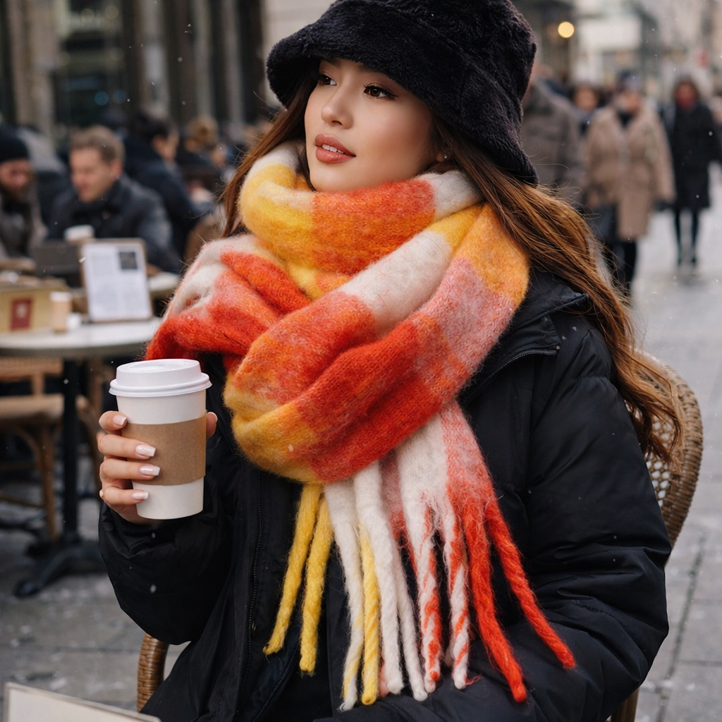 Women's Winter Scarf | Thick, Cozy, Warm | Soft Color