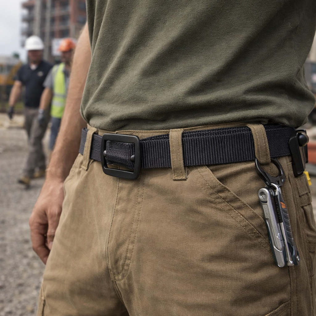 Utility Belt | Tactical Work Belt, Adjustable | Heavy Duty Nylon