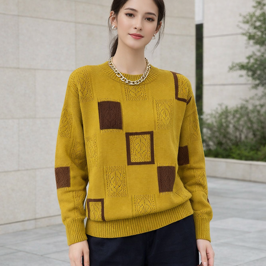 Knit Sweater | Women's Elegant Style | Pullover Top