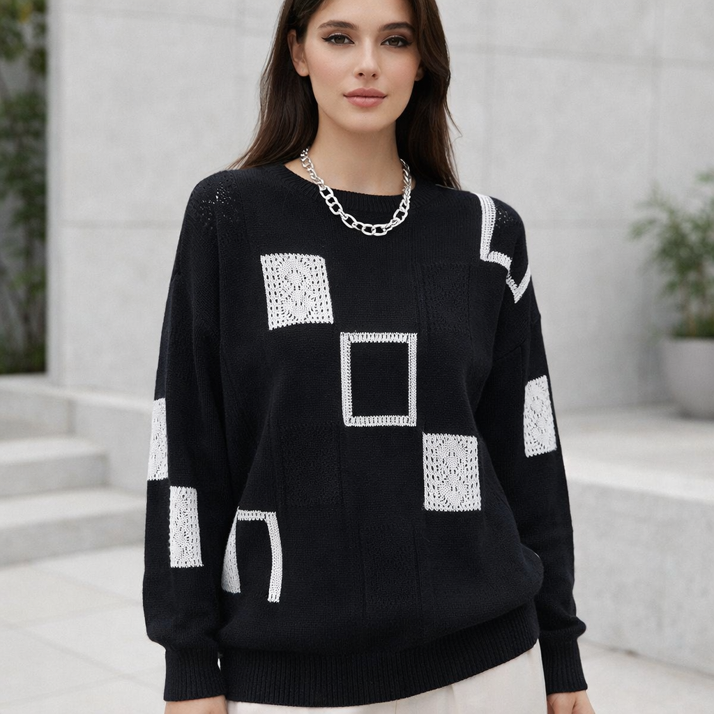 Knit Sweater | Women's Elegant Style | Pullover Top