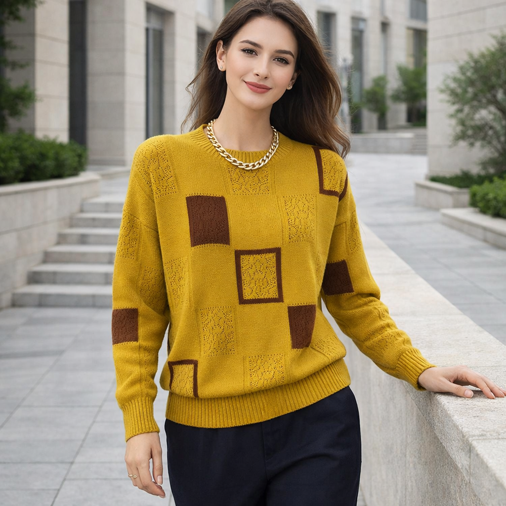 Knit Sweater | Women's Elegant Style | Pullover Top