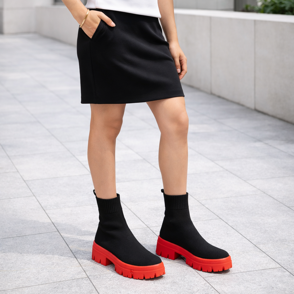 Ankle Boots | Women's Sock Style, Fabric Upper | Stretch Fit
