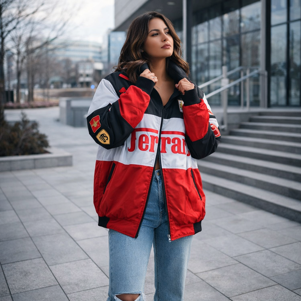 Racing Jacket | Women's Oversized, Streetwear | Casual Outerwear