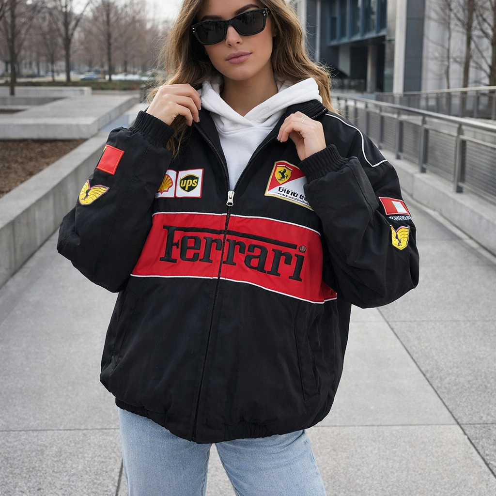 Racing Jacket | Women's Oversized, Streetwear | Casual Outerwear