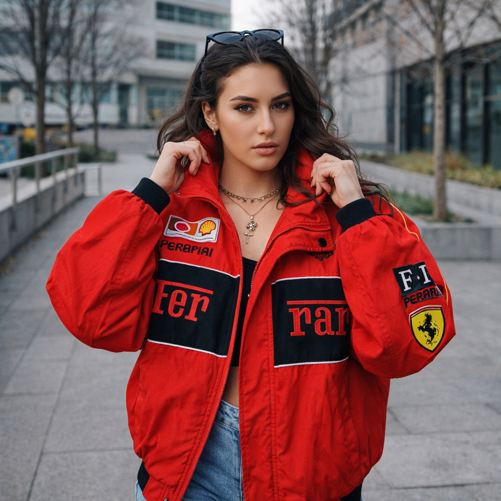 Racing Jacket | Women's Oversized, Streetwear | Casual Outerwear