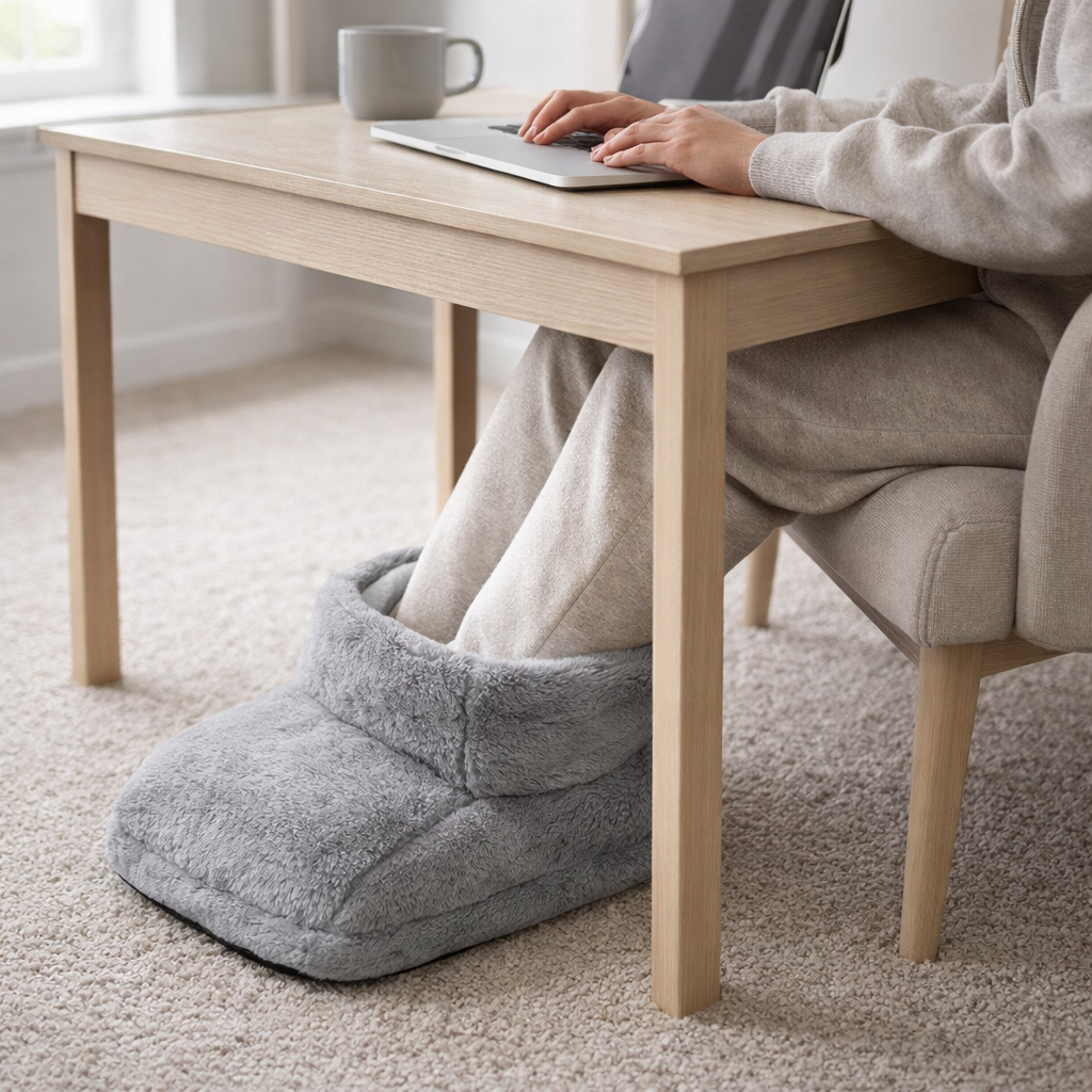 Foot warmer | Electric, cordless, heated | Cozy plush comfort