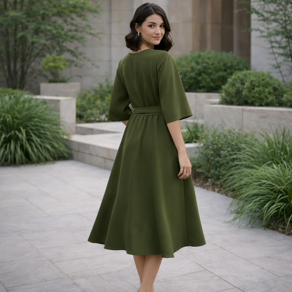 Paulien Elegant Midi Dress | Belted & Timeless Style