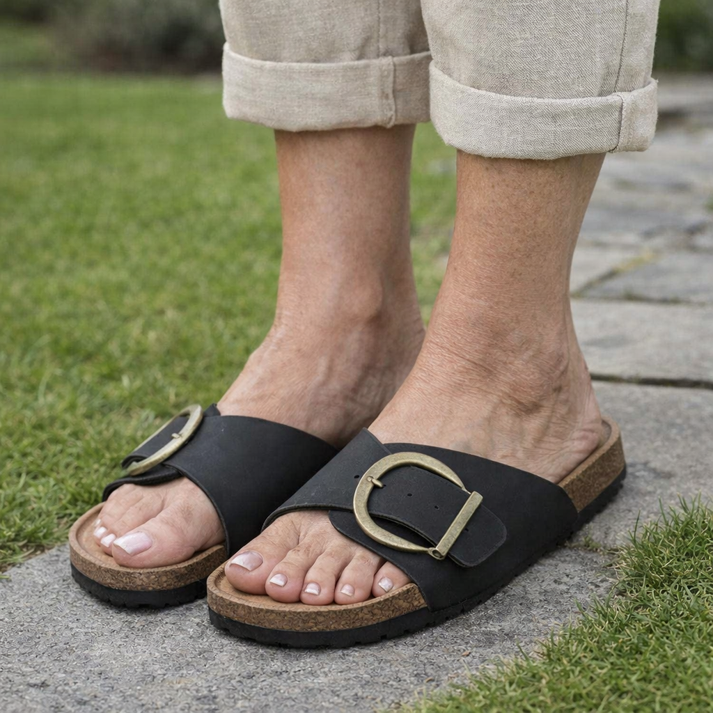 Orthopedic Women's Sandals | Large Buckle, Adjustable Fit | Comfortable