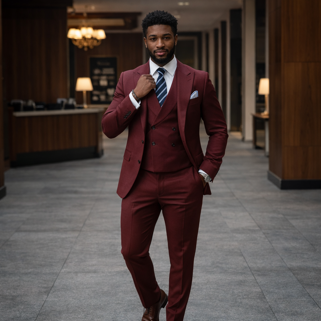 Men's 3-Piece Suit | Jacket, Vest, Trousers | Classic, Stylish, Elegant