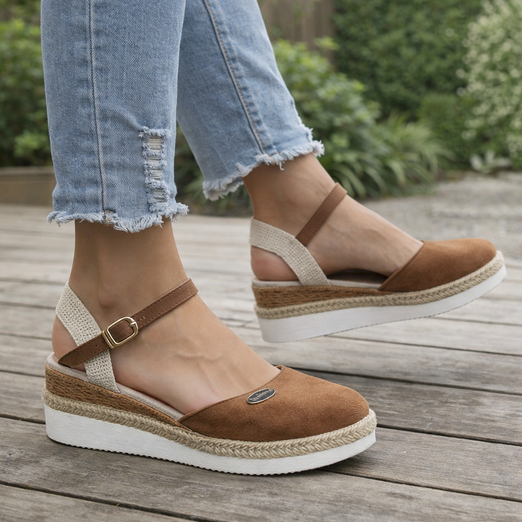 Wedge Sandals Espadrille Wide Fit Comfortable Low Platform