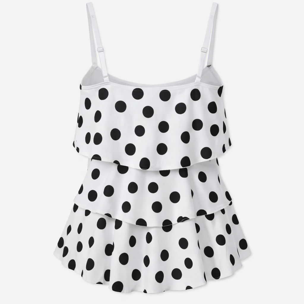 Tank Top | Women, Casual Style | Polka Dot, Ruffle Detail