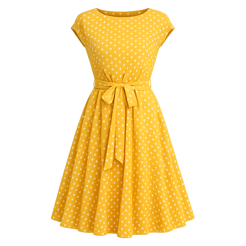 Polka Dot Dress Vintage Women's Summer Dress Lightweight