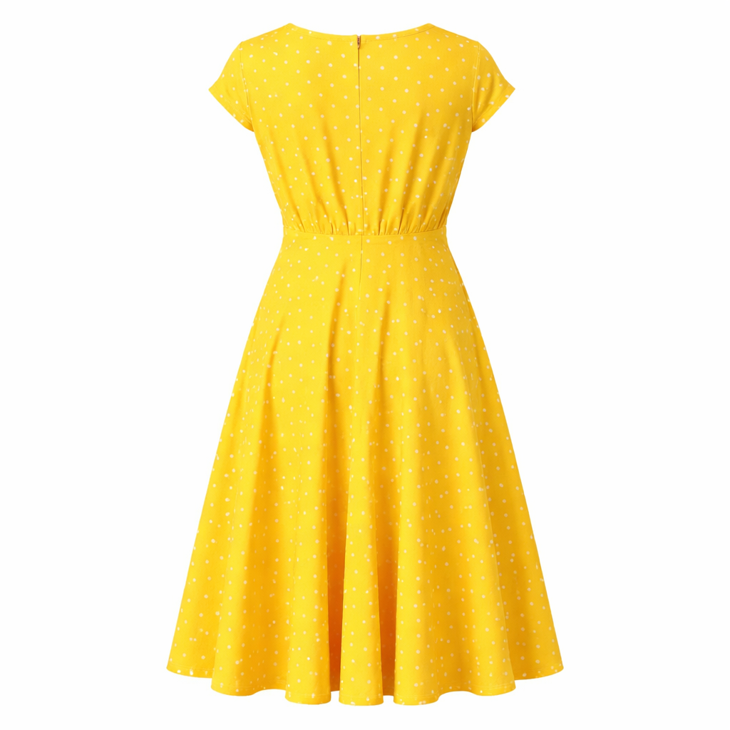 Polka Dot Dress Vintage Women's Summer Dress Lightweight