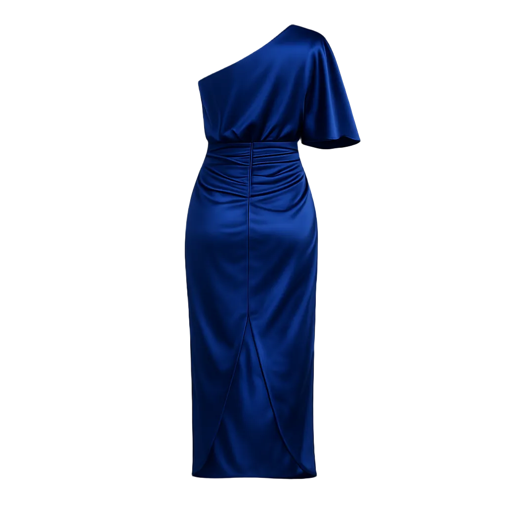 Silk Dress | Evening Elegance and Party Wear | Asymmetrical Design