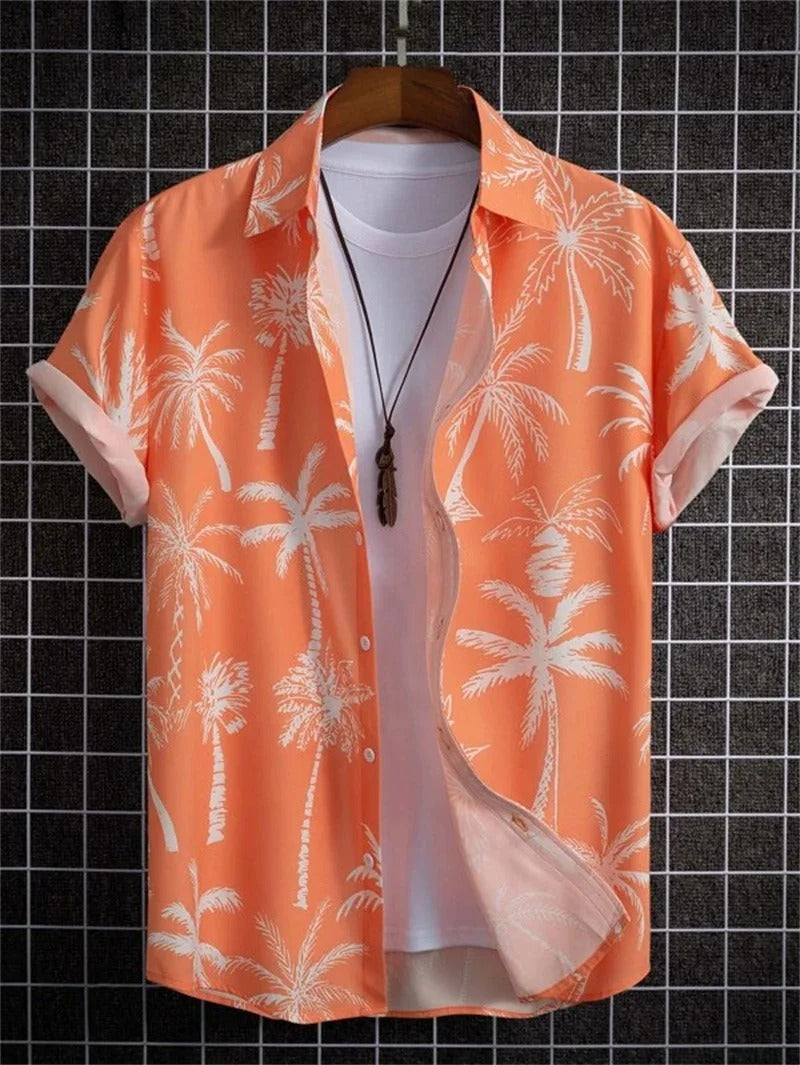 Men's Hawaiian Shirt | Short Sleeve, Tropical Print