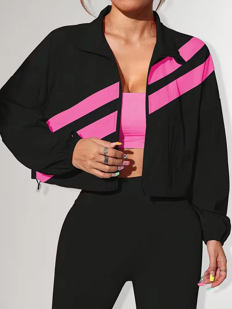 Women's Track Jacket | Oversized Streetwear, Light Blue