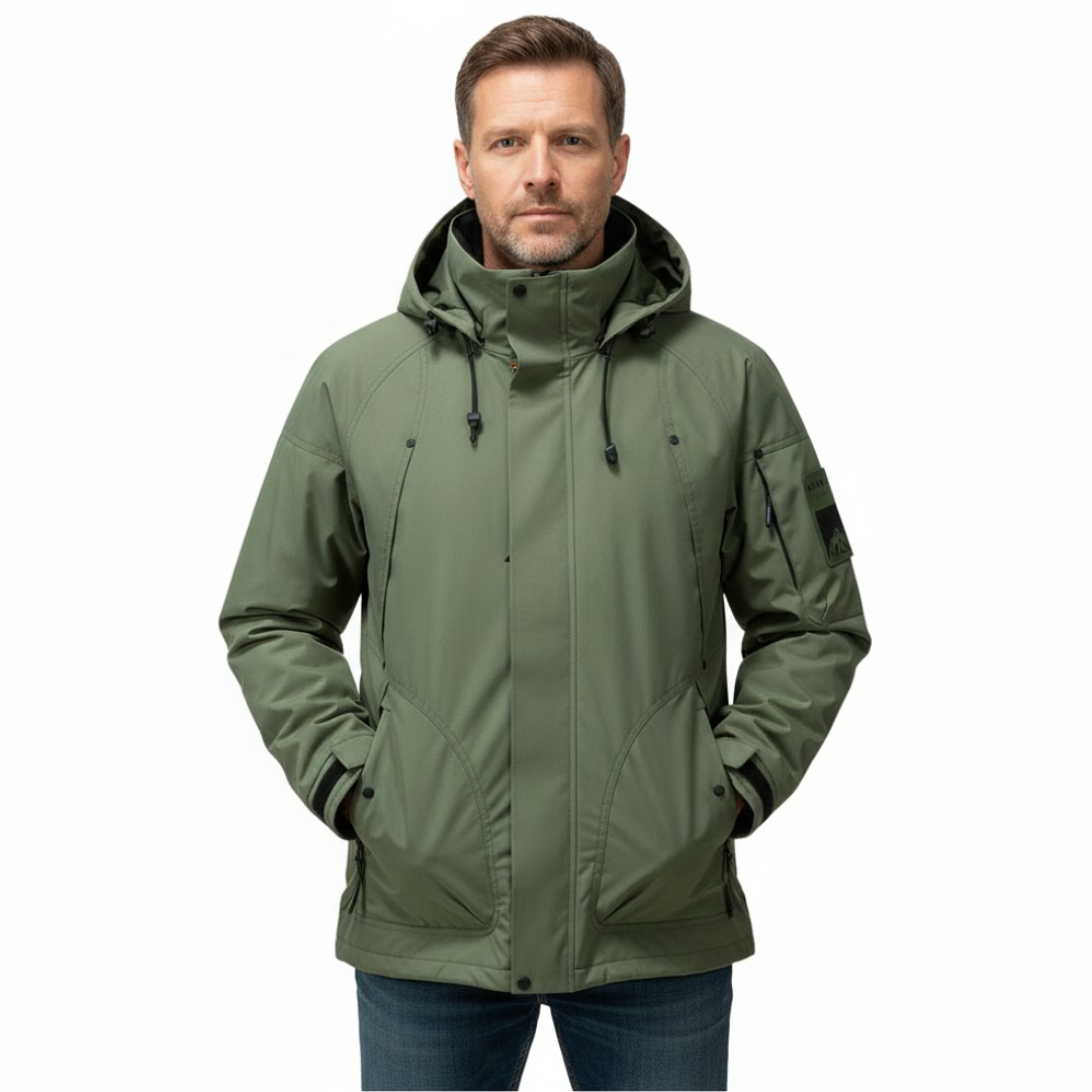 Mens Water Resistant Rain Jacket Hooded Softshell Lightweight