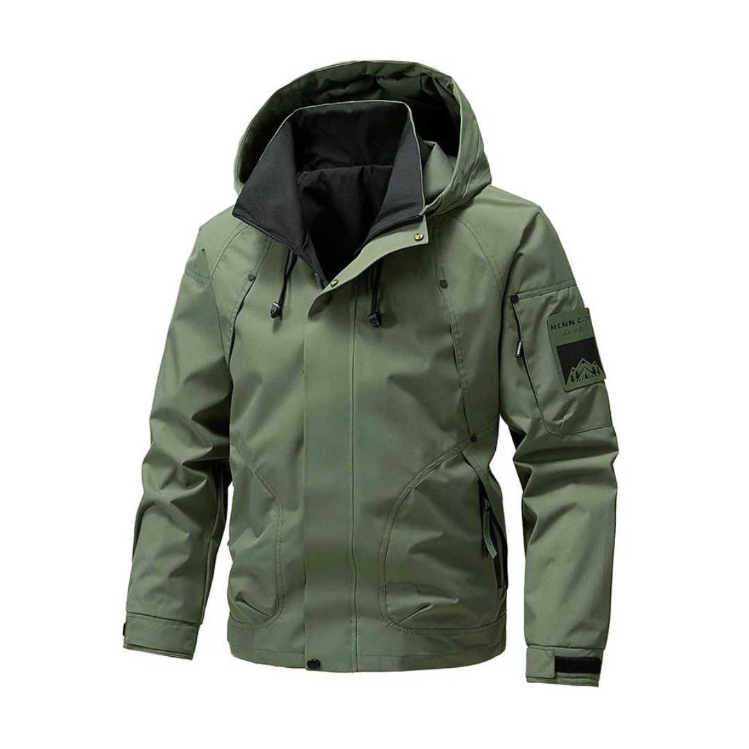 Mens Water Resistant Rain Jacket Hooded Softshell Lightweight