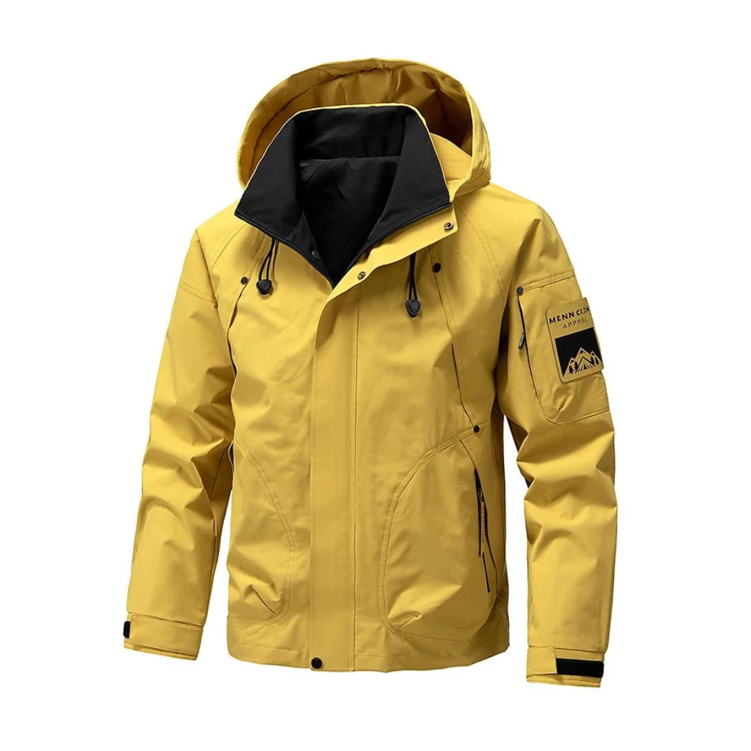 Mens Water Resistant Rain Jacket Hooded Softshell Lightweight