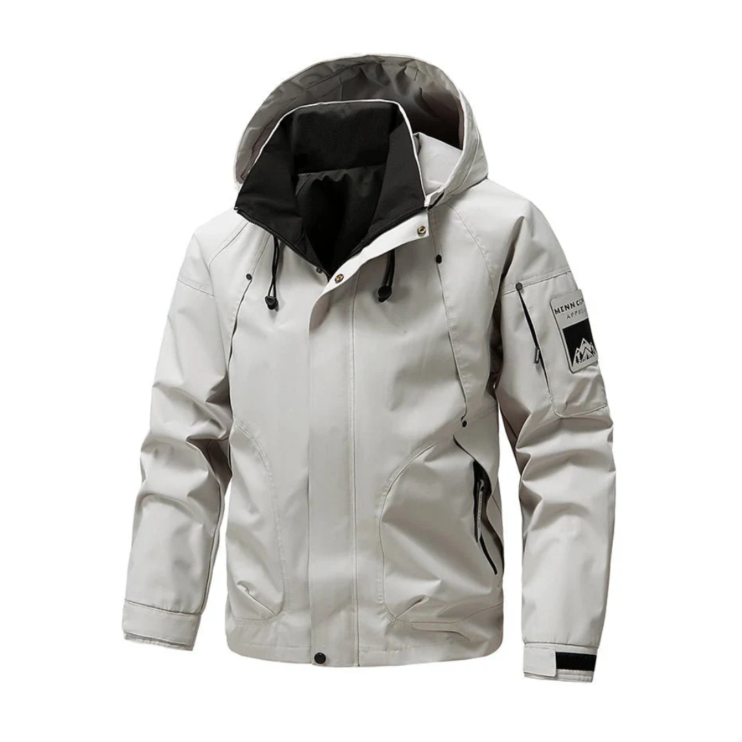 Mens Water Resistant Rain Jacket Hooded Softshell Lightweight
