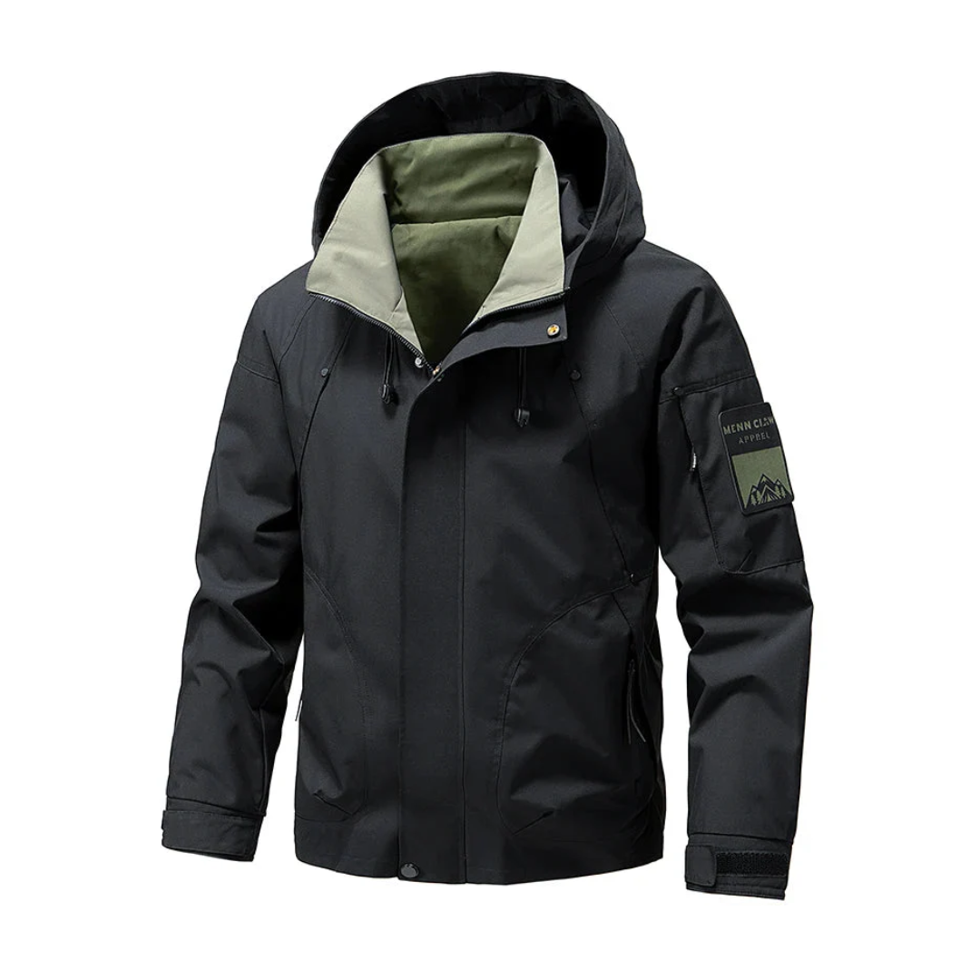 Mens Water Resistant Rain Jacket Hooded Softshell Lightweight